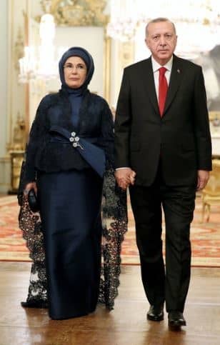 Emine Erdogan with her spouse, Recep Tayyip Erdogan
